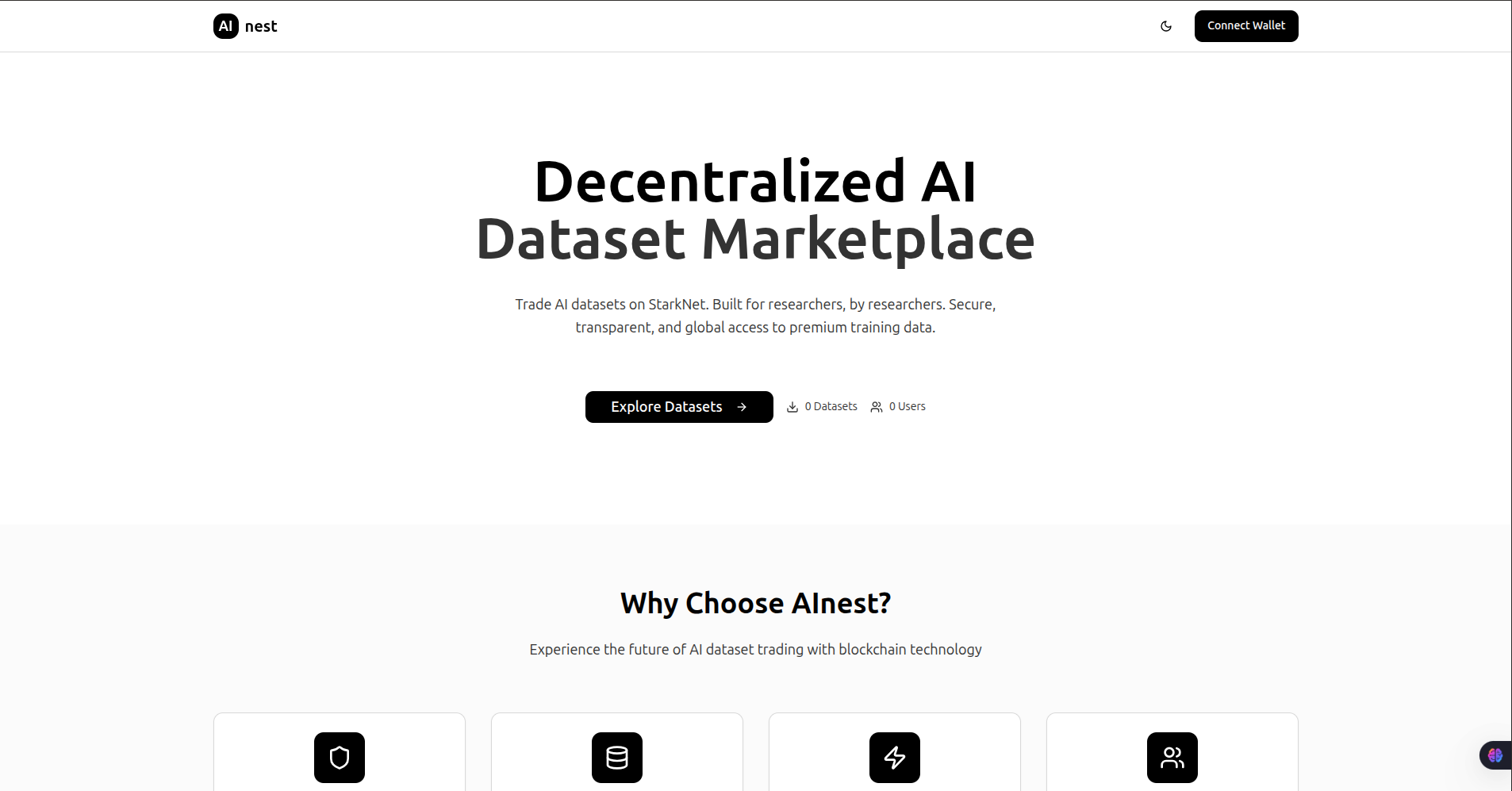 Ainest Dataset Marketplace